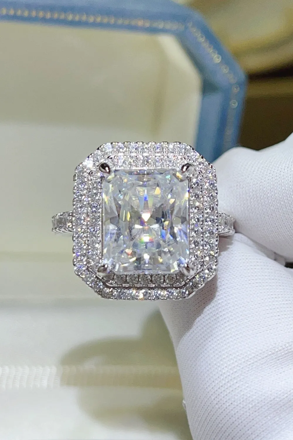 925 Sterling Silver Jewelry 2 Carat Moissanite 925 Sterling Silver Ring