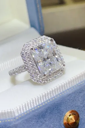 925 Sterling Silver Jewelry 2 Carat Moissanite 925 Sterling Silver Ring