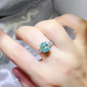 925 Sterling Silver Jewelry 2 Carat Moissanite 925 Sterling Silver Ring