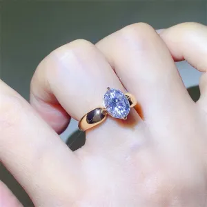 925 Sterling Silver Jewelry 2 Carat Moissanite 925 Sterling Silver Ring