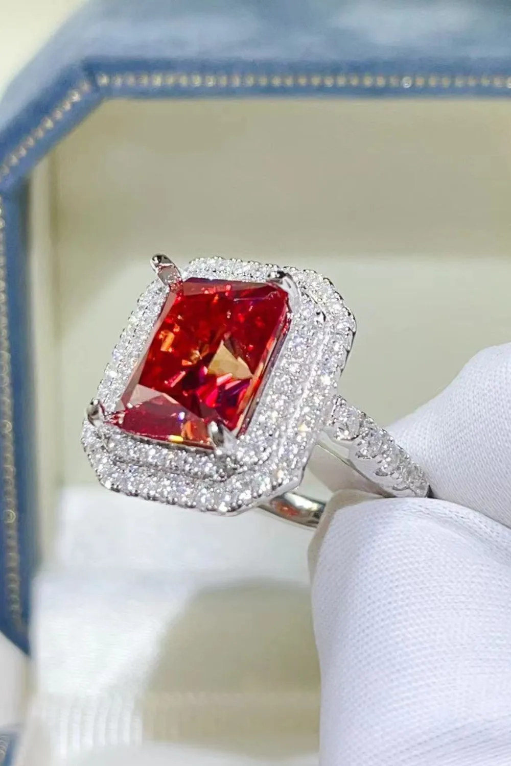 925 Sterling Silver Jewelry 2 Carat Moissanite 925 Sterling Silver Ring