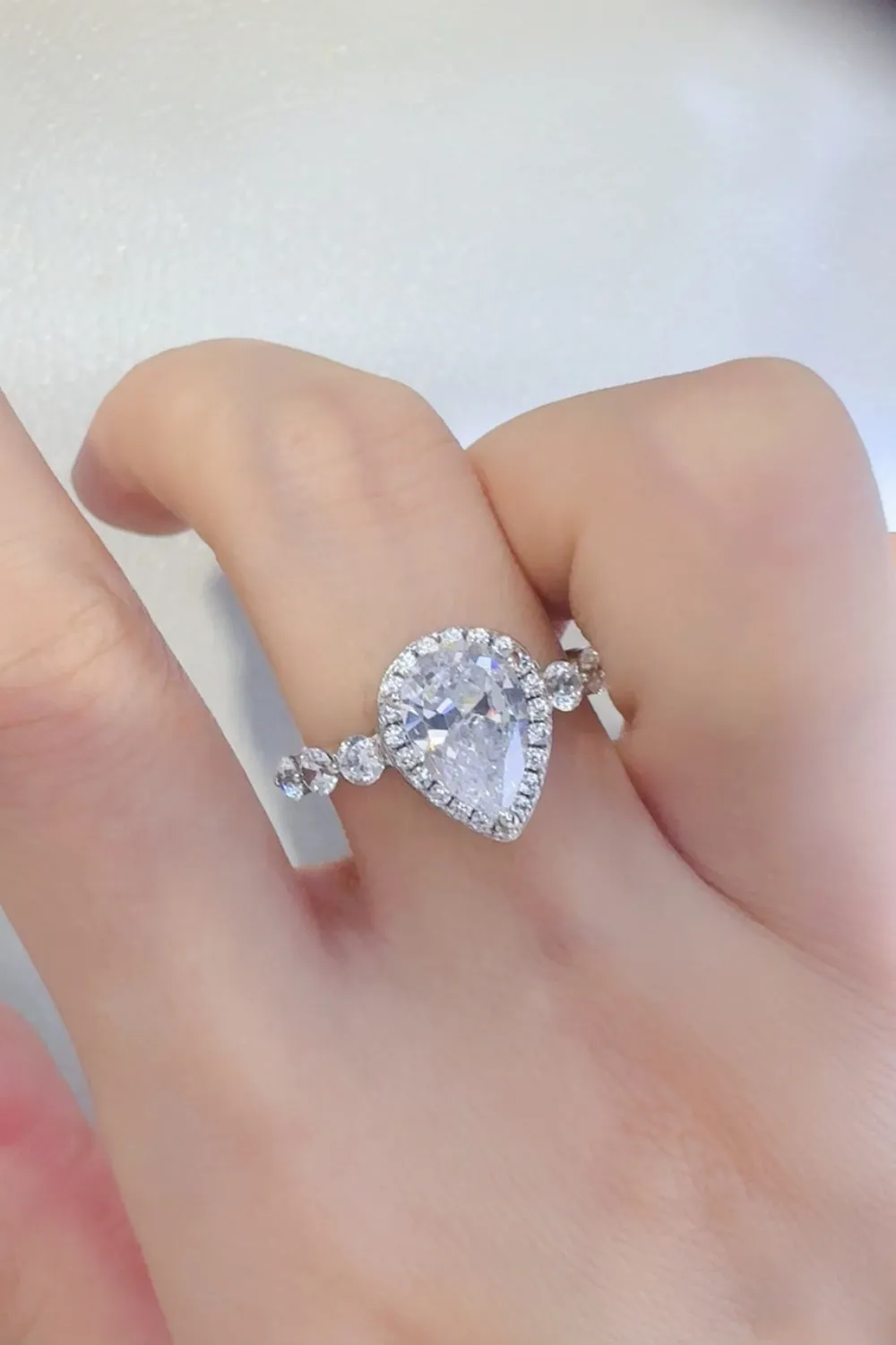 925 Sterling Silver Jewelry 2 Carat Moissanite 925 Sterling Silver Ring
