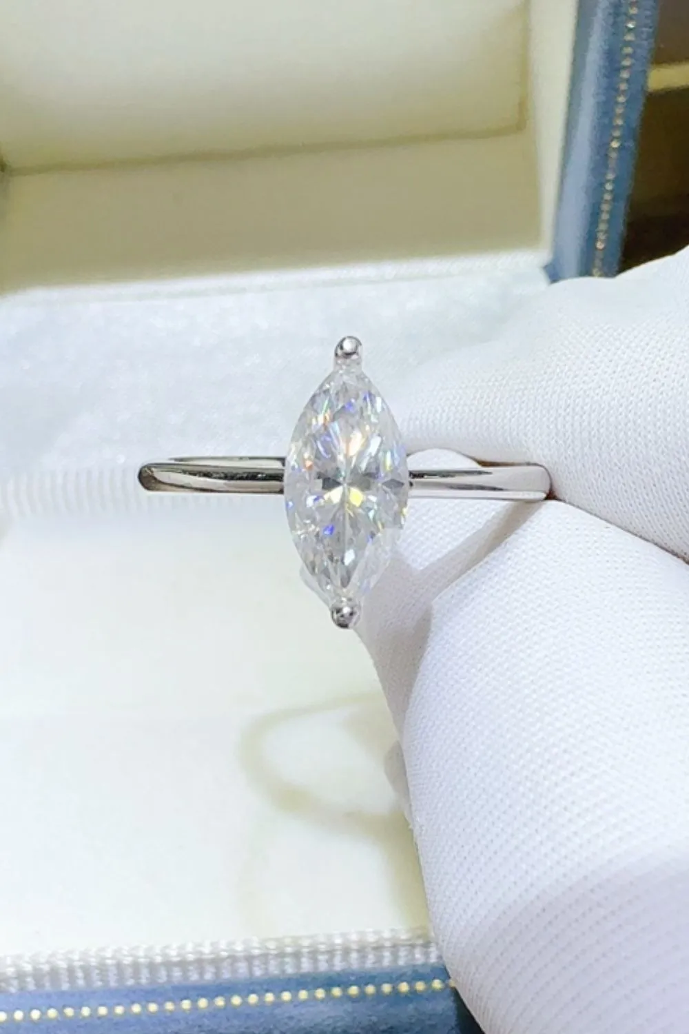 925 Sterling Silver Jewelry 2 Carat Moissanite 925 Sterling Silver Ring