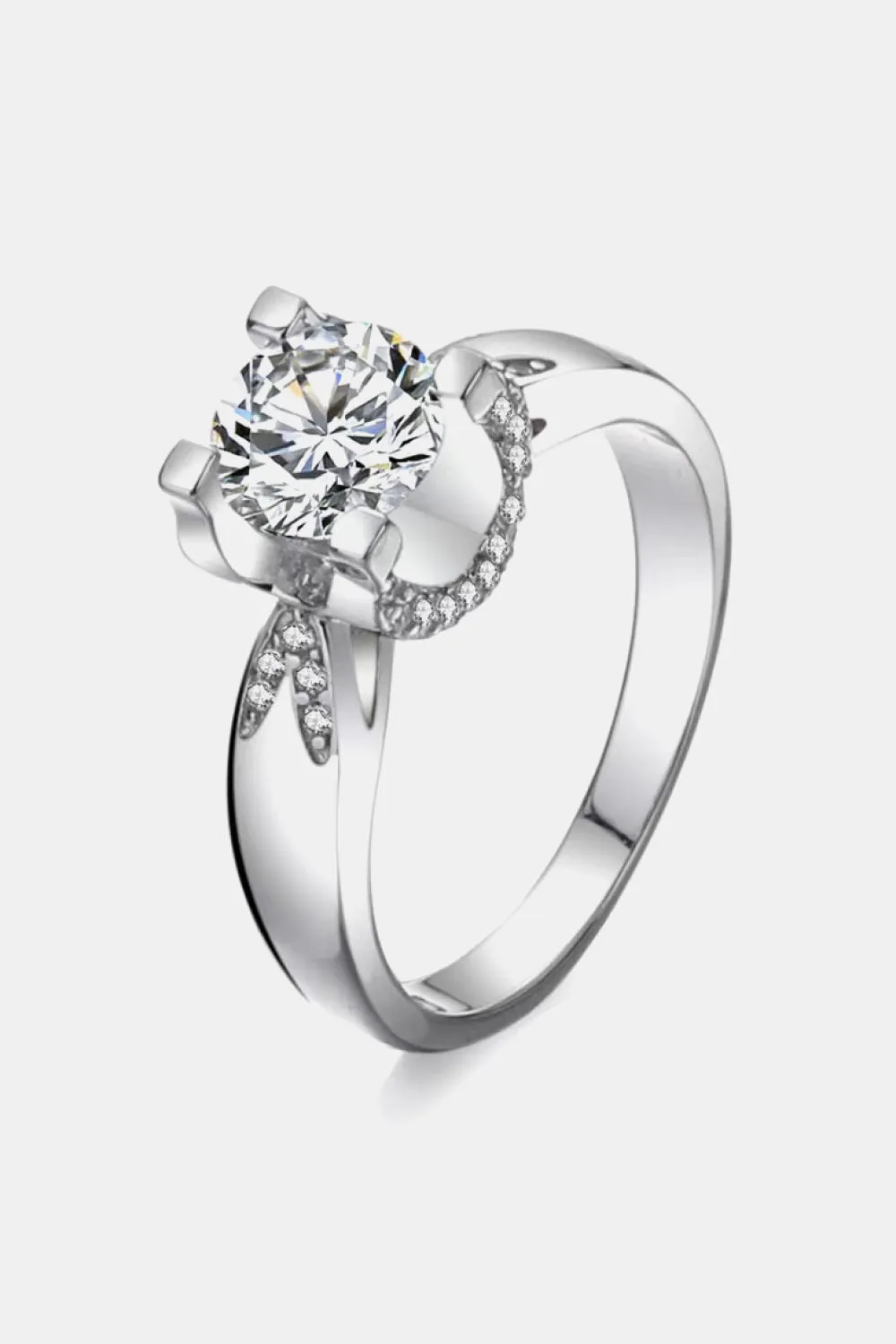 925 Sterling Silver Jewelry 2 Carat Moissanite 925 Sterling Silver Ring