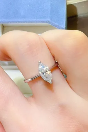 925 Sterling Silver Jewelry 2 Carat Moissanite 925 Sterling Silver Ring