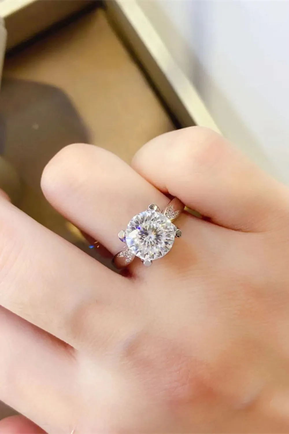 925 Sterling Silver Jewelry 2 Carat Moissanite 925 Sterling Silver Ring