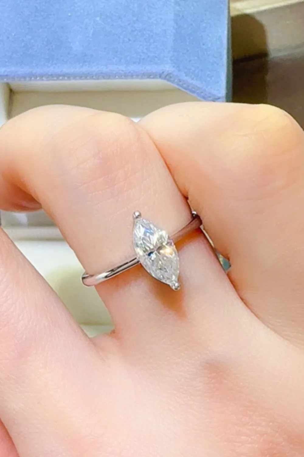 925 Sterling Silver Jewelry 2 Carat Moissanite 925 Sterling Silver Ring