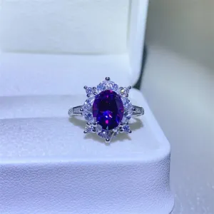 925 Sterling Silver Jewelry 2 Carat Moissanite 925 Sterling Silver Ring