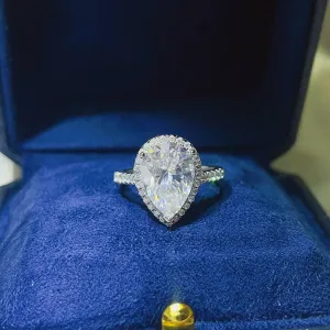 925 Sterling Silver Jewelry 2 Carat Moissanite 925 Sterling Silver Ring