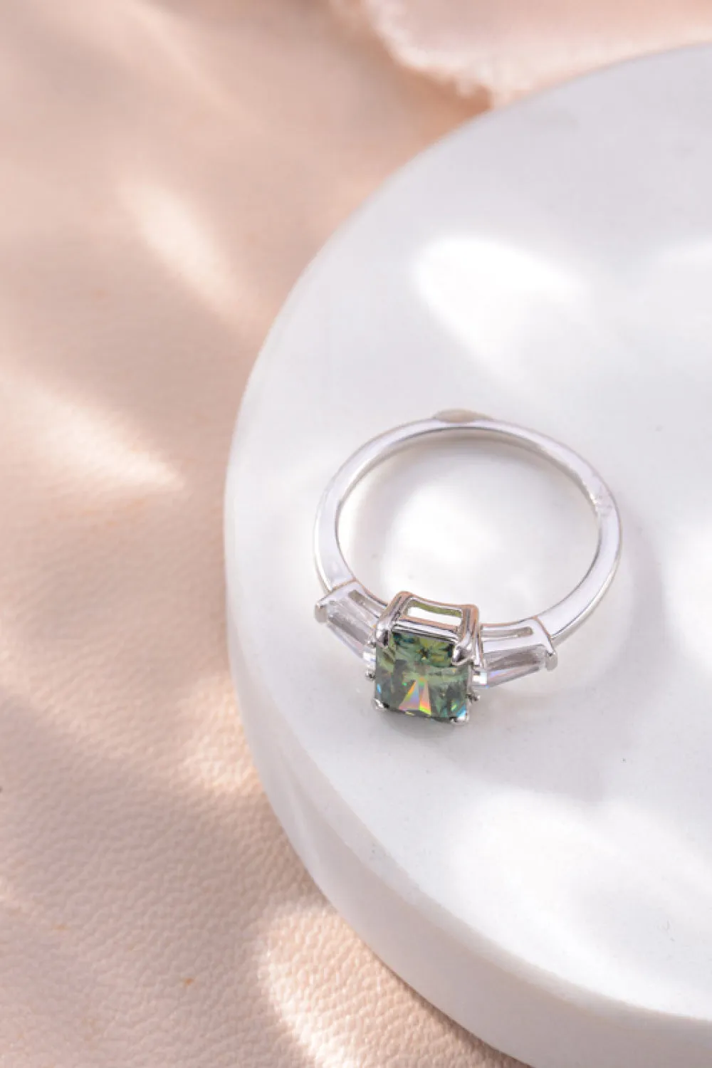 925 Sterling Silver Jewelry 2 Carat Moissanite 925 Sterling Silver Ring