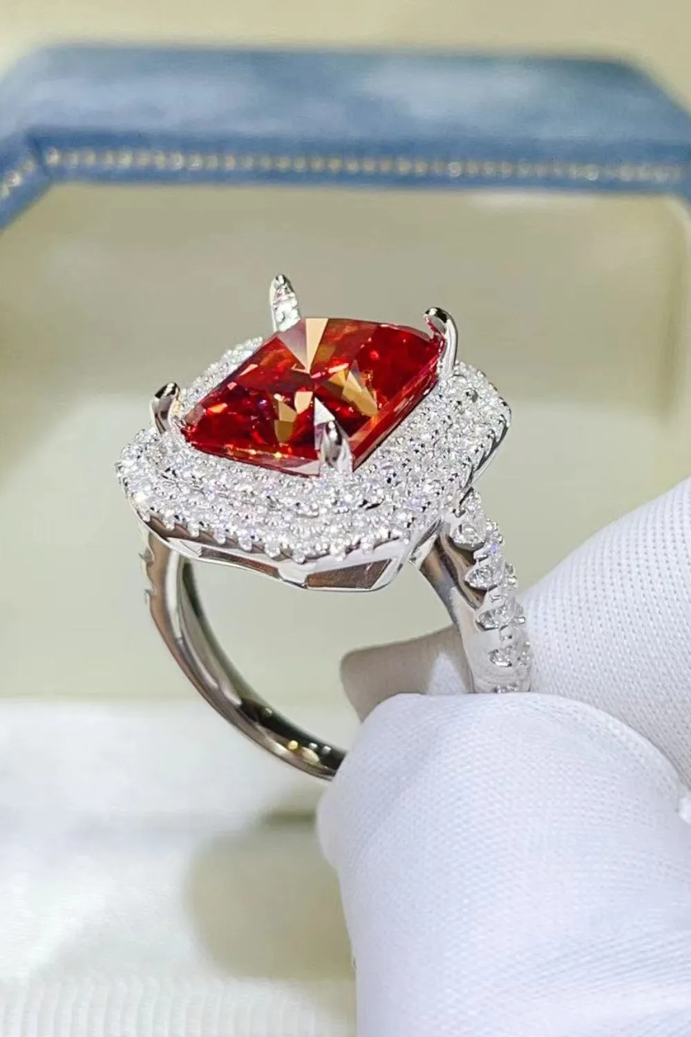 925 Sterling Silver Jewelry 2 Carat Moissanite 925 Sterling Silver Ring