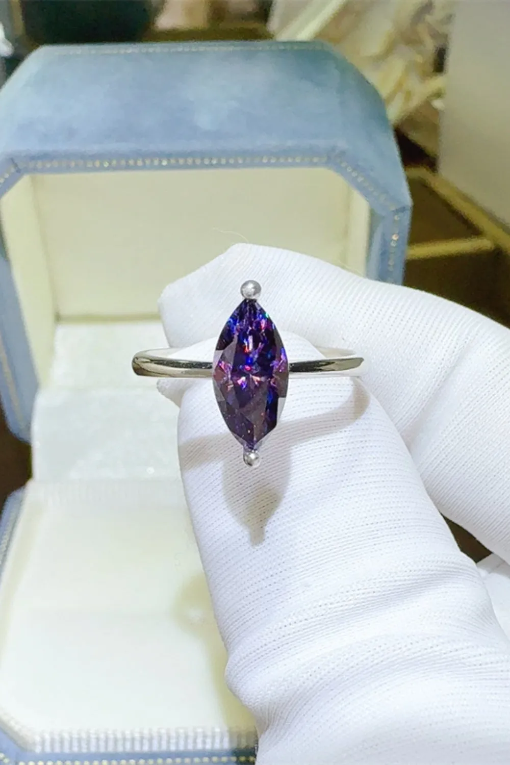 925 Sterling Silver Jewelry 2 Carat Moissanite 925 Sterling Silver Ring