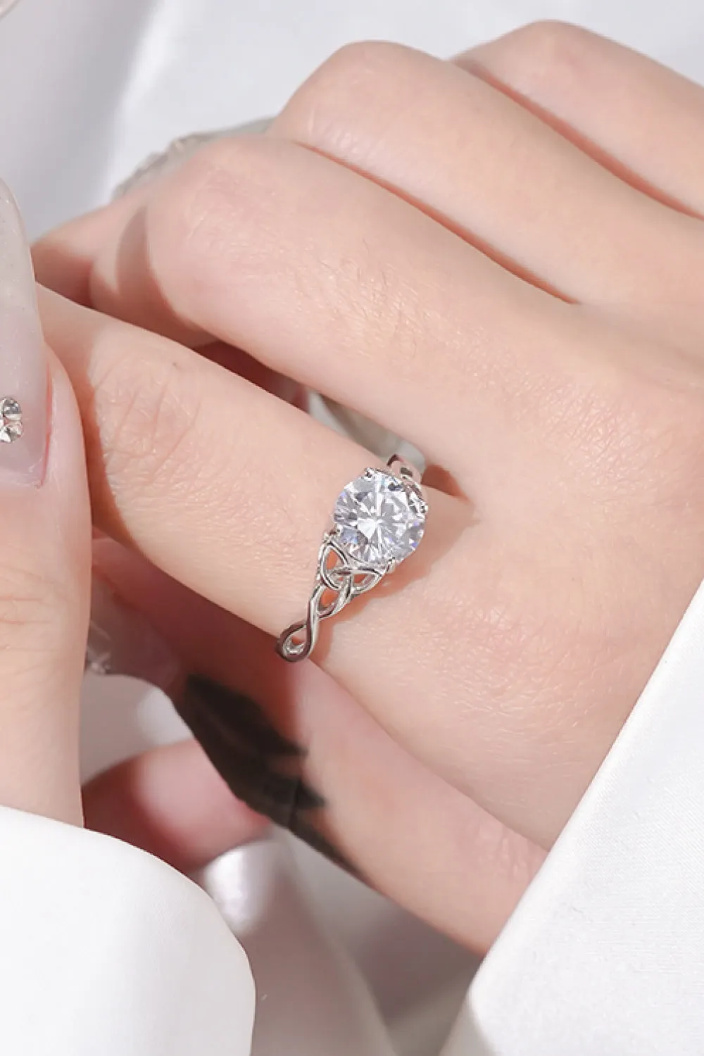 925 Sterling Silver Jewelry 2 Carat Moissanite 925 Sterling Silver Ring