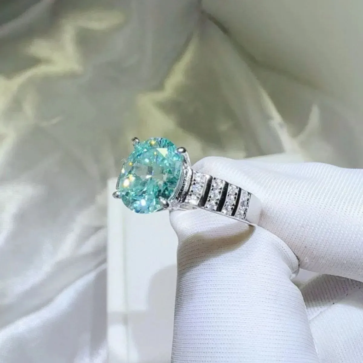 925 Sterling Silver Jewelry 2 Carat Moissanite 925 Sterling Silver Ring