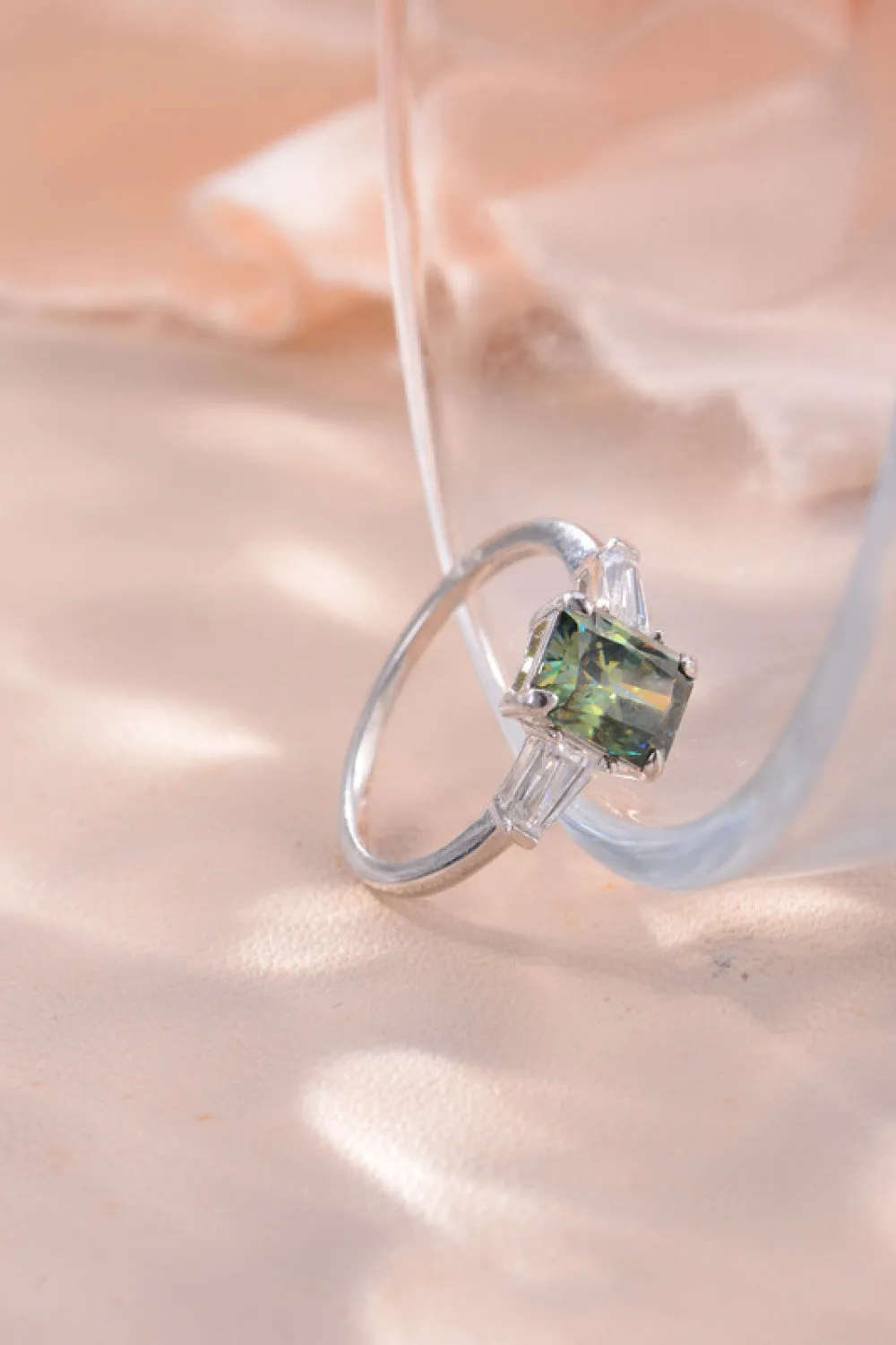 925 Sterling Silver Jewelry 2 Carat Moissanite 925 Sterling Silver Ring