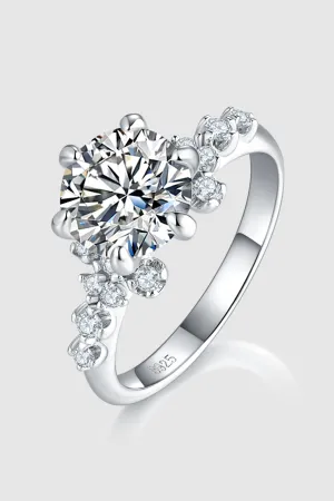 925 Sterling Silver Jewelry 2 Carat Moissanite 925 Sterling Silver Ring