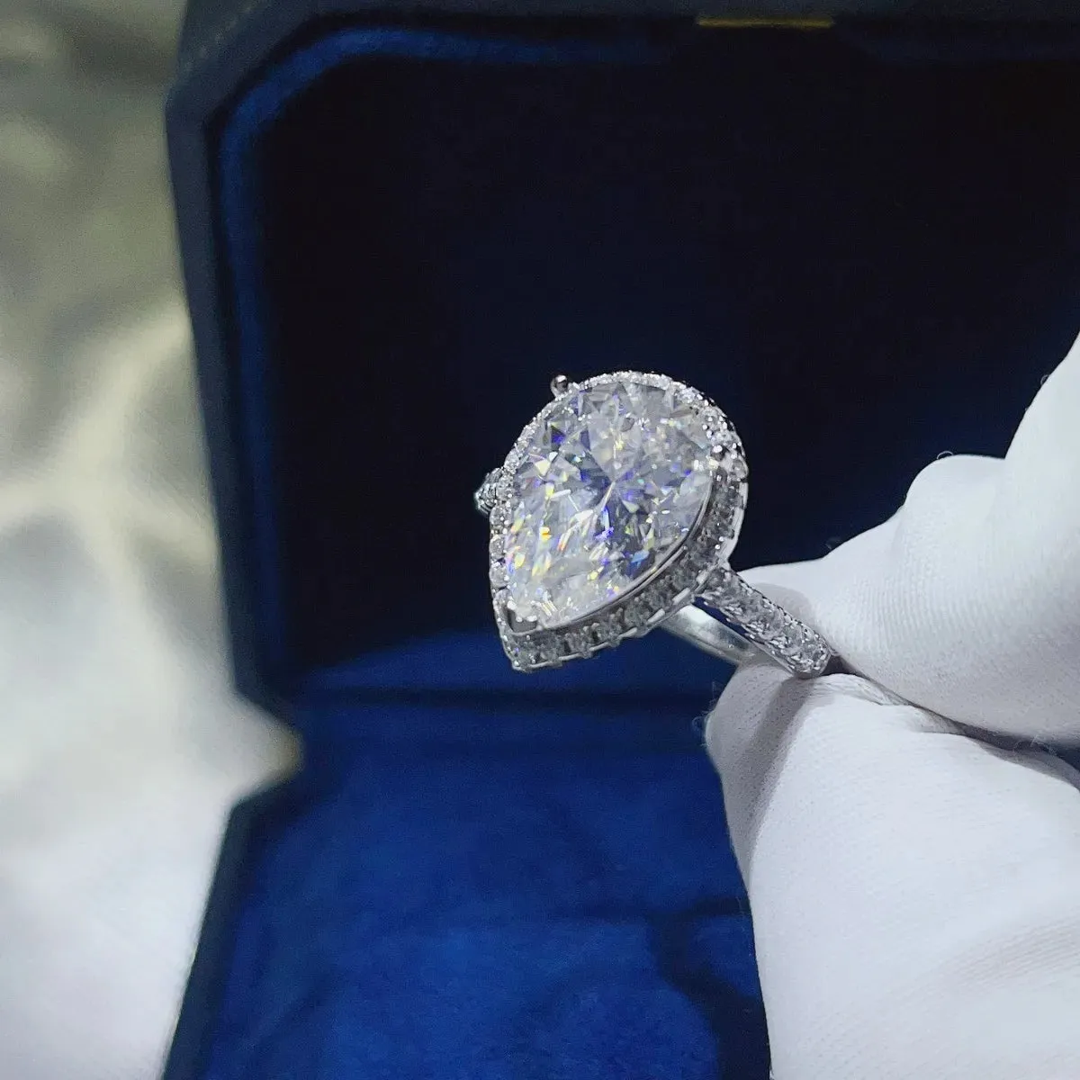 925 Sterling Silver Jewelry 2 Carat Moissanite 925 Sterling Silver Ring