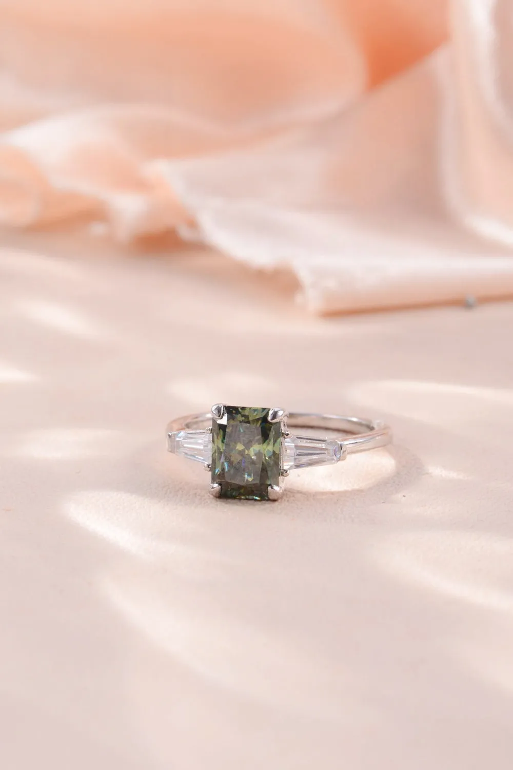 925 Sterling Silver Jewelry 2 Carat Moissanite 925 Sterling Silver Ring