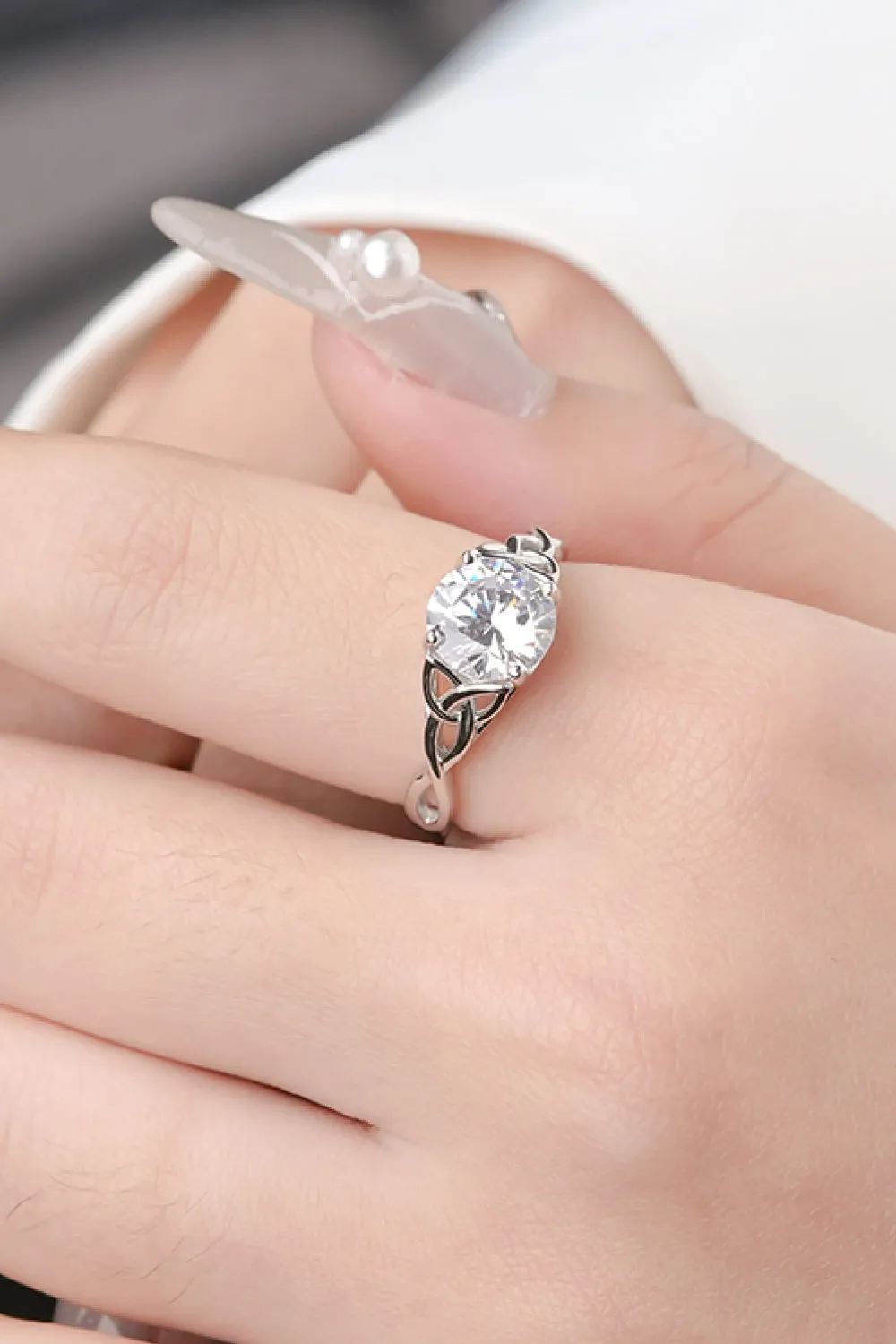 925 Sterling Silver Jewelry 2 Carat Moissanite 925 Sterling Silver Ring