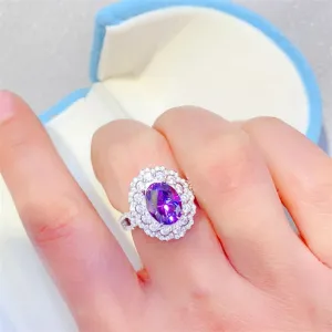925 Sterling Silver Jewelry 2 Carat Moissanite 925 Sterling Silver Ring