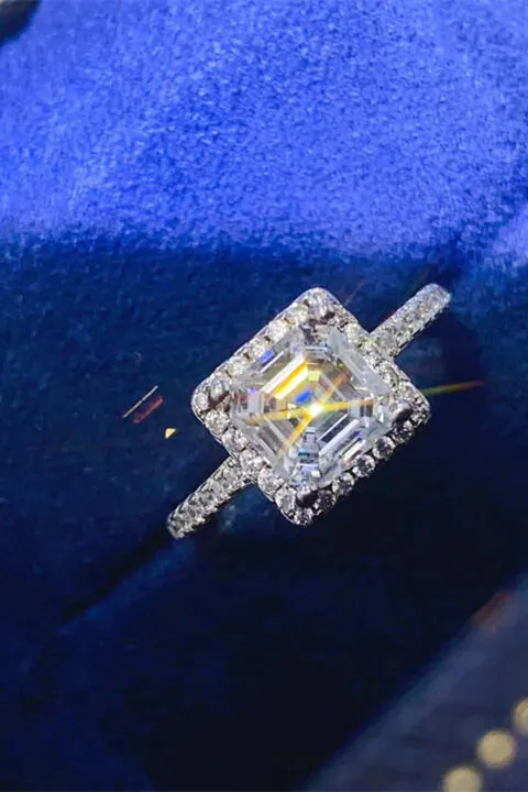 925 Sterling Silver Jewelry 2 Carat Moissanite 925 Sterling Silver Ring
