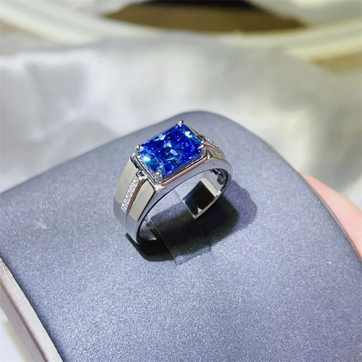 925 Sterling Silver Jewelry 2 Carat Moissanite 925 Sterling Silver Ring