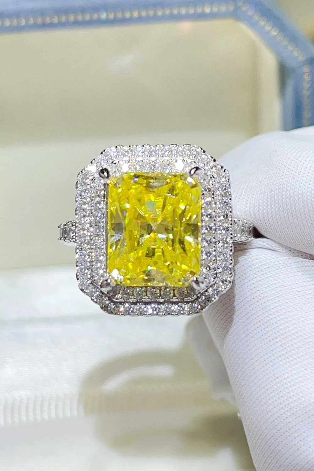 925 Sterling Silver Jewelry 2 Carat Moissanite 925 Sterling Silver Ring