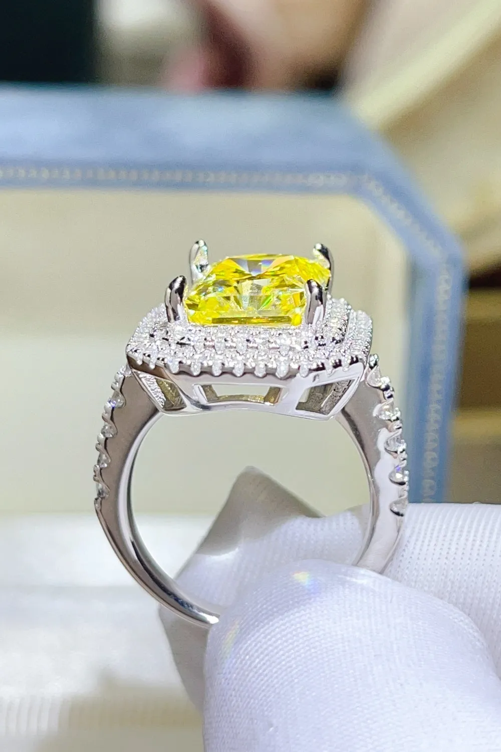 925 Sterling Silver Jewelry 2 Carat Moissanite 925 Sterling Silver Ring