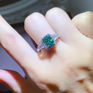 925 Sterling Silver Jewelry 2 Carat Moissanite 925 Sterling Silver Ring