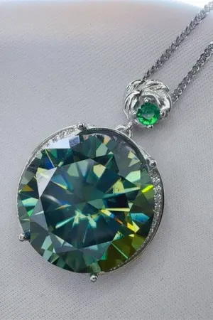 925 Sterling Silver Jewelry 20 Carat Moissanite 925 Sterling Silver Pendant Necklace