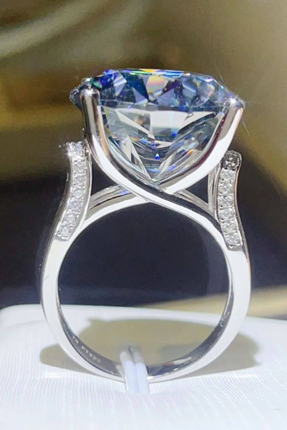 925 Sterling Silver Jewelry 20 Carat Moissanite 925 Sterling Silver Ring