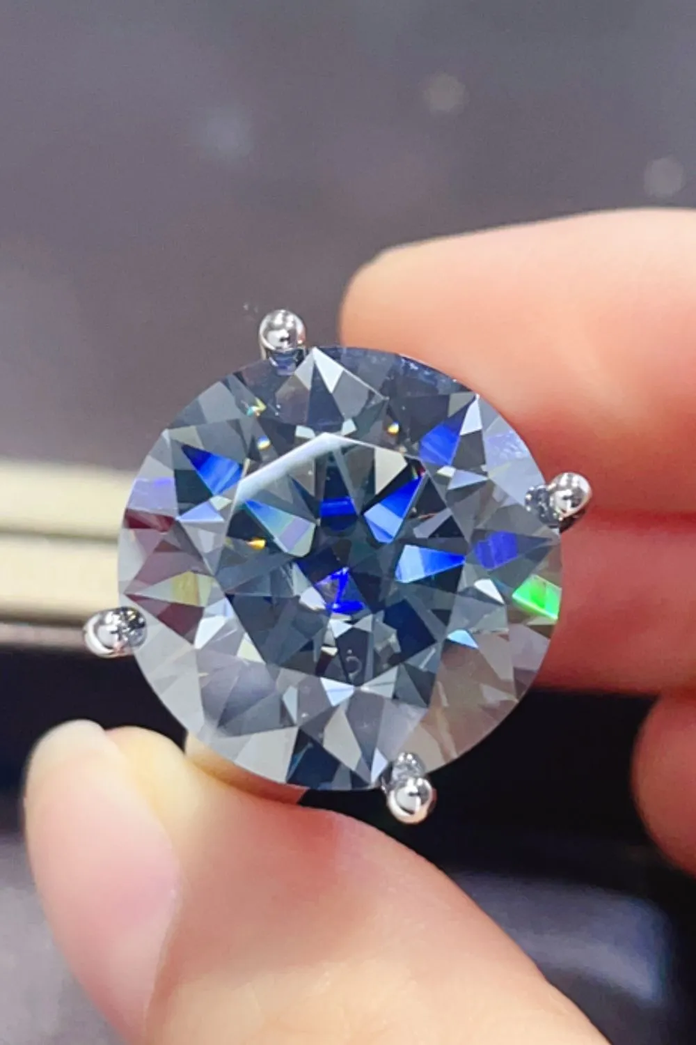 925 Sterling Silver Jewelry 20 Carat Moissanite 925 Sterling Silver Ring