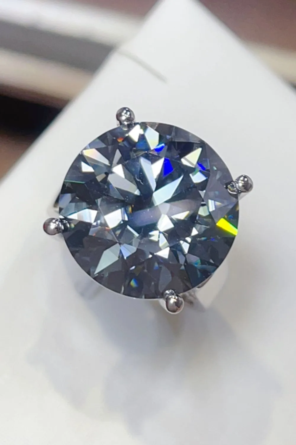925 Sterling Silver Jewelry 20 Carat Moissanite 925 Sterling Silver Ring