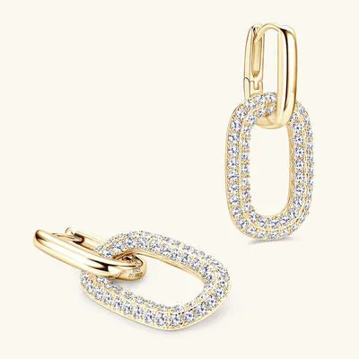 925 Sterling Silver Jewelry 2.16 Carat Moissanite 925 Sterling Silver Earrings