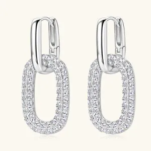 925 Sterling Silver Jewelry 2.16 Carat Moissanite 925 Sterling Silver Earrings