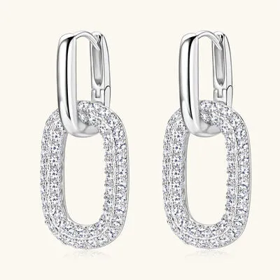 925 Sterling Silver Jewelry 2.16 Carat Moissanite 925 Sterling Silver Earrings