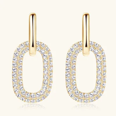 925 Sterling Silver Jewelry 2.16 Carat Moissanite 925 Sterling Silver Earrings