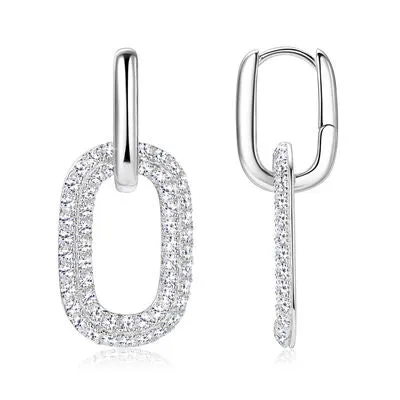 925 Sterling Silver Jewelry 2.16 Carat Moissanite 925 Sterling Silver Earrings