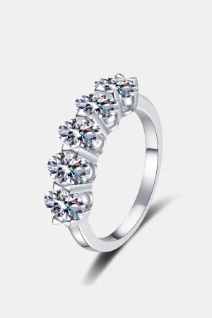 925 Sterling Silver Jewelry 2.5 Carat Moissanite 925 Sterling Silver Ring
