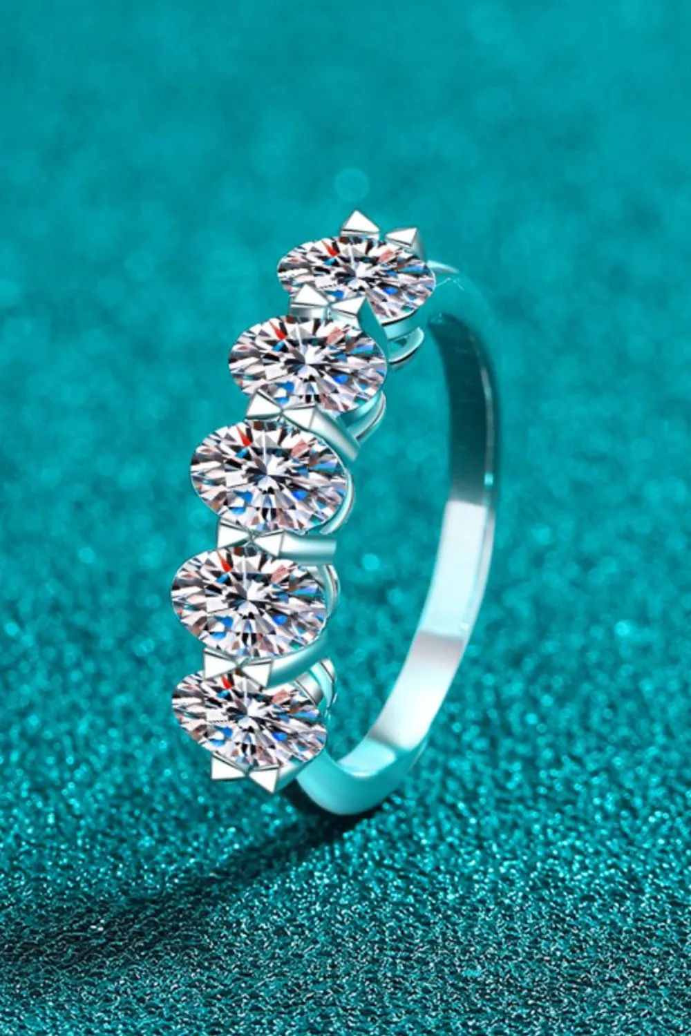 925 Sterling Silver Jewelry 2.5 Carat Moissanite 925 Sterling Silver Ring