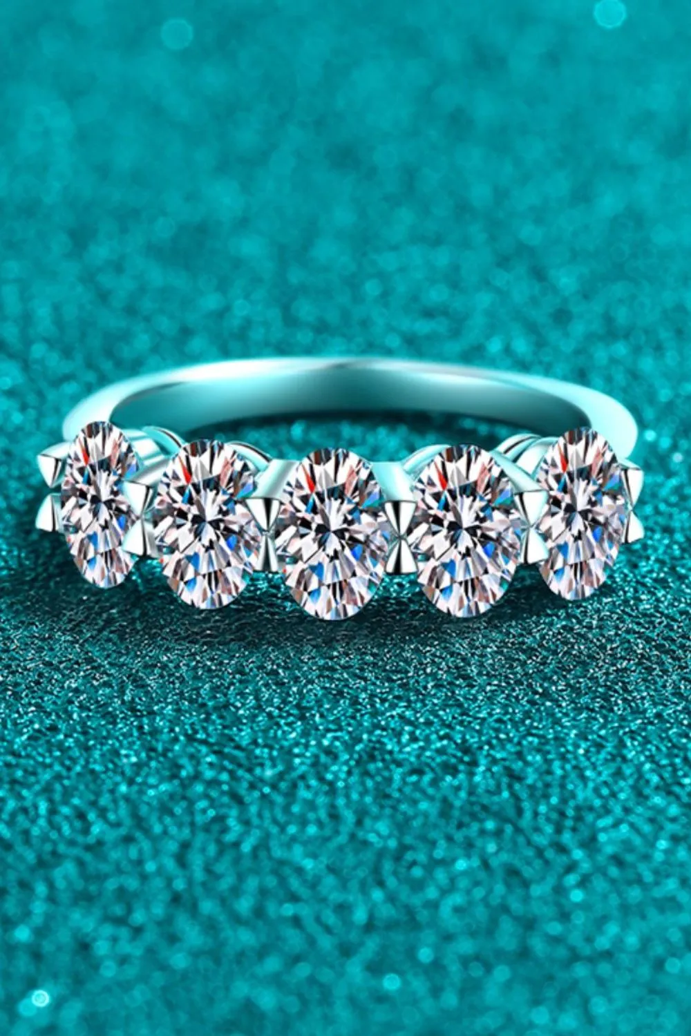925 Sterling Silver Jewelry 2.5 Carat Moissanite 925 Sterling Silver Ring