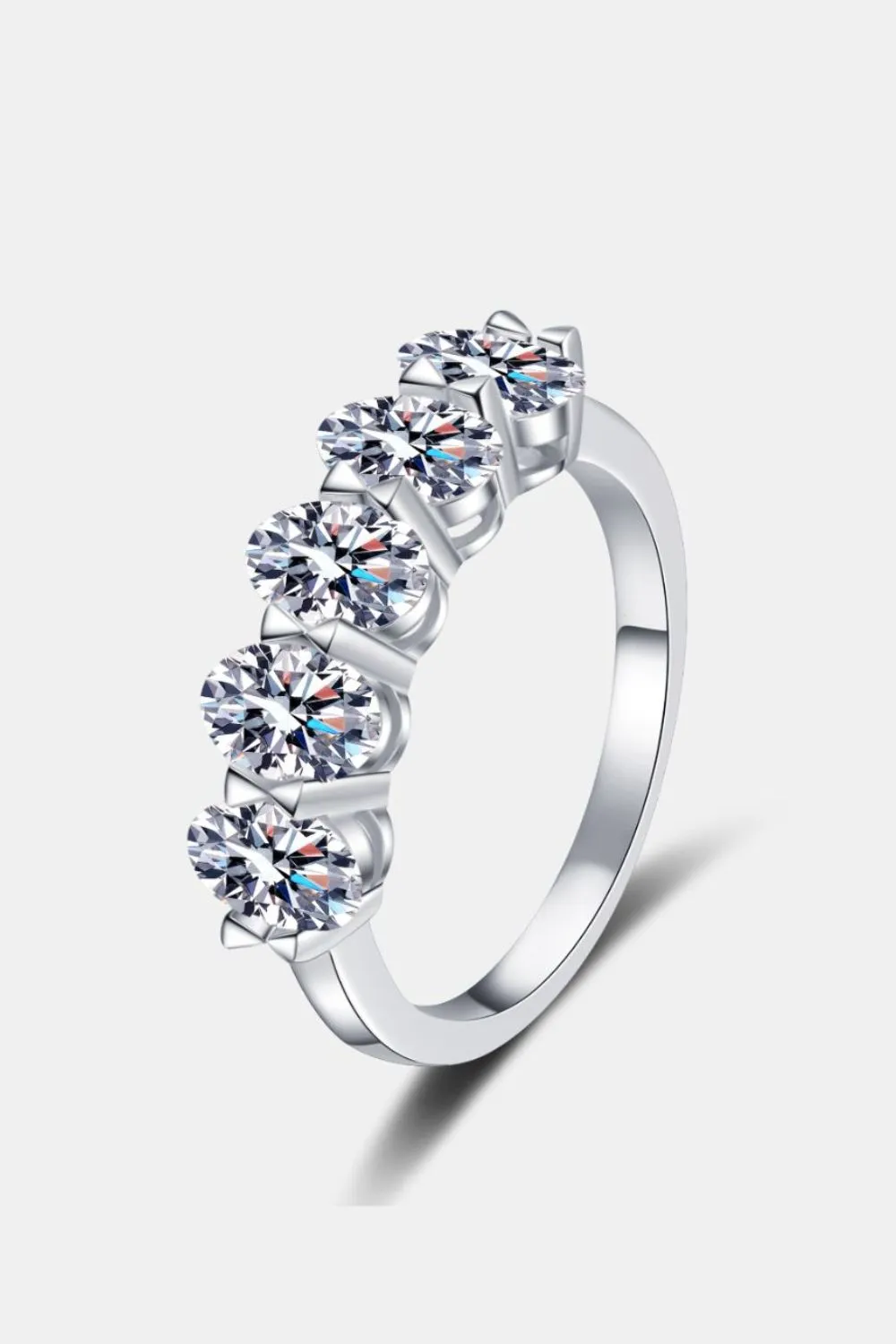 925 Sterling Silver Jewelry 2.5 Carat Moissanite 925 Sterling Silver Ring