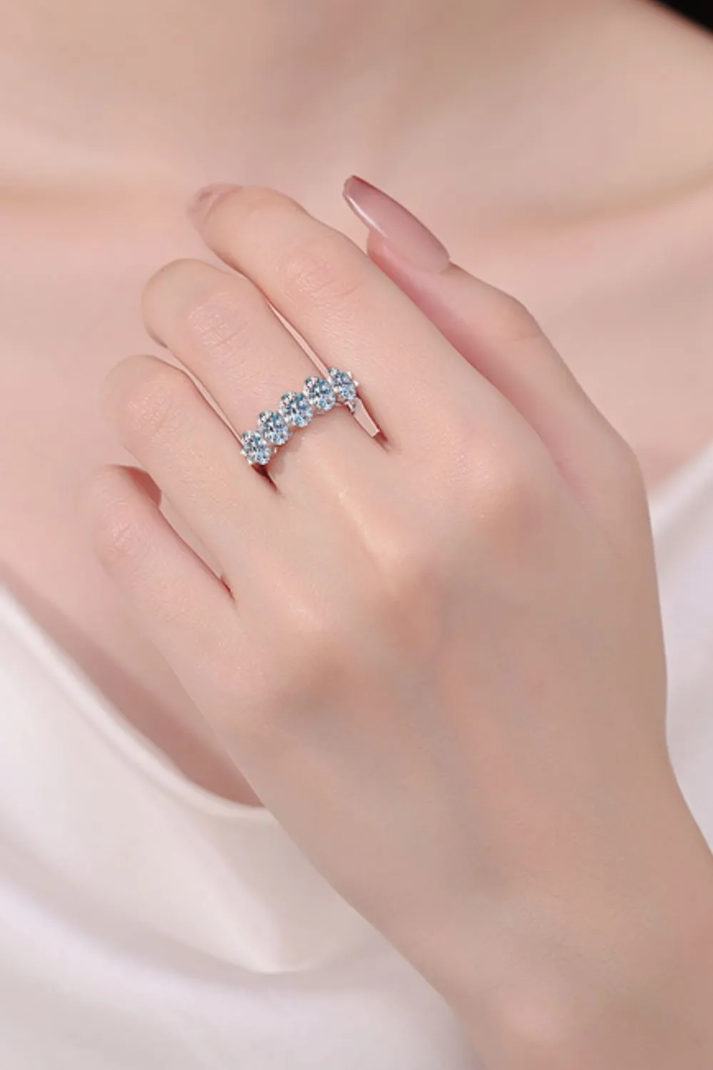 925 Sterling Silver Jewelry 2.5 Carat Moissanite 925 Sterling Silver Ring