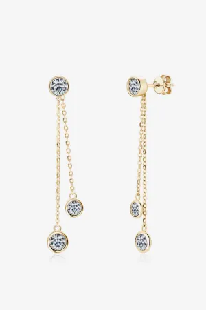 925 Sterling Silver Jewelry 2.6 Carat Moissanite 925 Sterling Silver Earrings