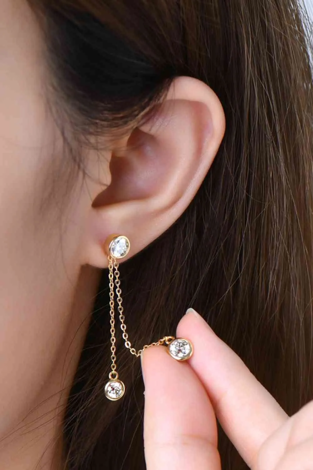 925 Sterling Silver Jewelry 2.6 Carat Moissanite 925 Sterling Silver Earrings