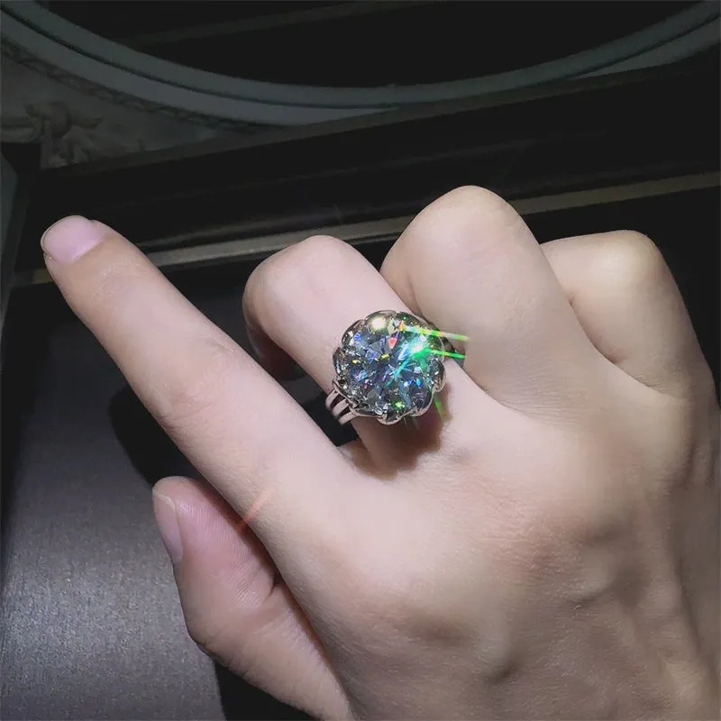 925 Sterling Silver Jewelry 3 Carat 925 Sterling Silver Moissanite Ring