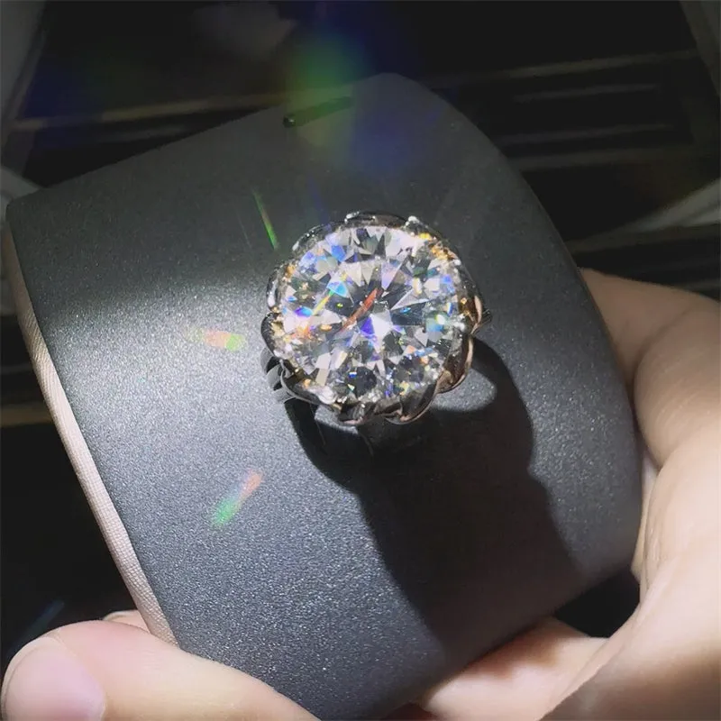 925 Sterling Silver Jewelry 3 Carat 925 Sterling Silver Moissanite Ring
