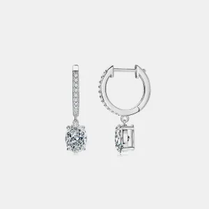 925 Sterling Silver Jewelry 3 Carat Moissanite 925 Sterling Silver Earrings