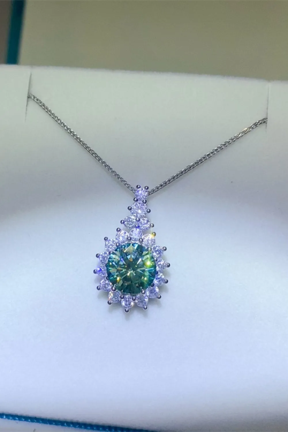 925 Sterling Silver Jewelry 3 Carat Moissanite 925 Sterling Silver Pendant Necklace