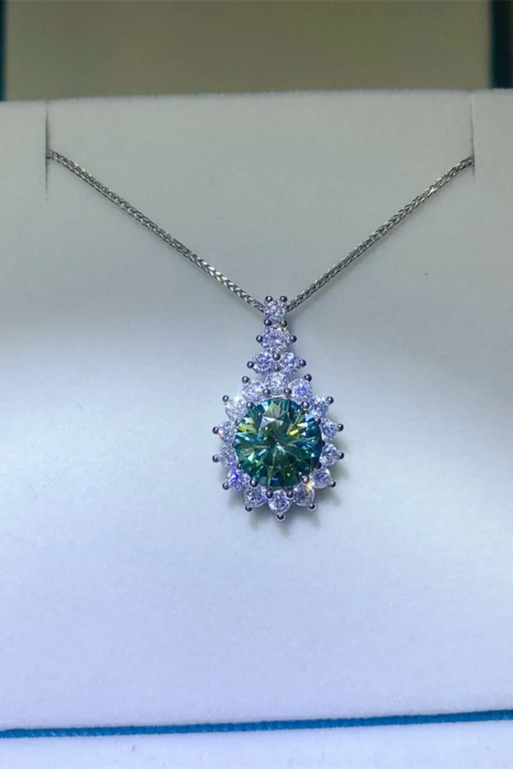 925 Sterling Silver Jewelry 3 Carat Moissanite 925 Sterling Silver Pendant Necklace